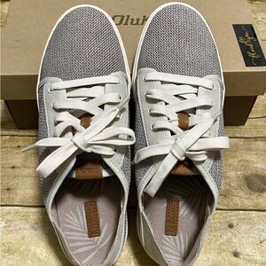 OLUKAI Pehuea Li Shoes Comfort Knit Slip On Lace Up Sneakers Women's